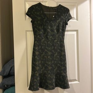 Banana Republic- green/black dress